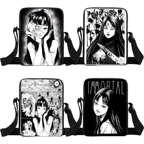 Japanese Horror Manga Messenger Bag Women Handbags Ladies Casual Travel Bag Small Shoulder Bags Girls Cross Bags Satchel Bookbag