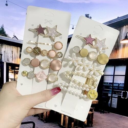 2020 Fashion Ins Women Girls Crystal Hairpins Side Clip Hair Jewelry Trendy Simple Geometric Headwear Hair Accessories Barrettes