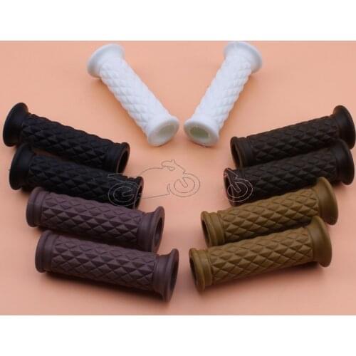 1pair 7/8'' Retro Vintage Hand Grip Handlebar for Honda Suzuki Kawasaki Triumph Royal Enfield Cafe Racer Bobber Clubman Custom