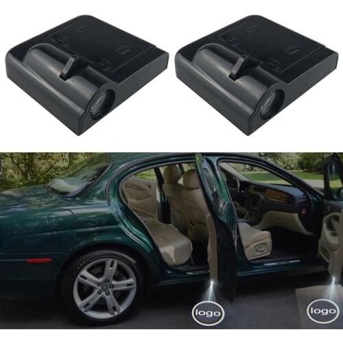 2pcs Wireless LED Shadow Projector Courtesy Step Lights Welcome Lights Cars Door Logo Shadow Night Light Laser Emblem Lamps Kit