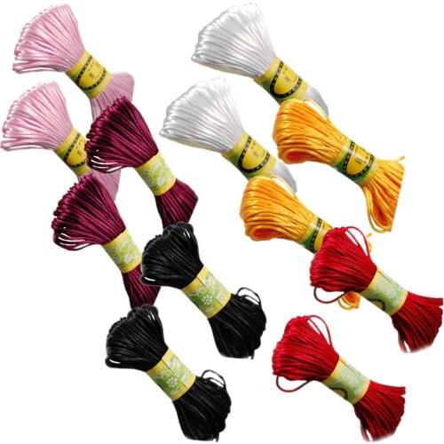 2 Pieces Nylon Beading String Braided Rope for Necklace Bracelet Jewelry Making