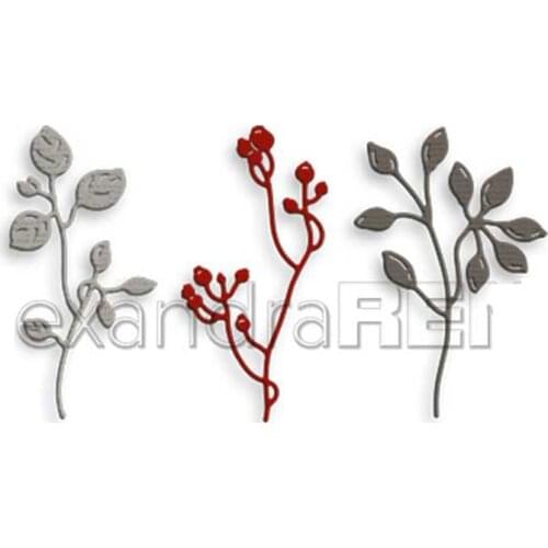 Leaves-Branches 2021 Arrival New Metal Cutting Dies Scrapbook Diary Decoration Stencil Embossing Template DIY Greeting Card