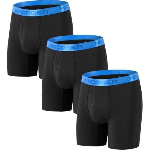 3 PCS /Lot Mens Boxer Briefs Underwear Brand Shorts Bamboo Breathable Solid Color For Man Panties Underwear Trunk Man Boxer