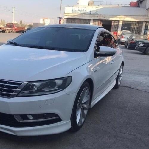 New Bat Style Best Quality Abs Plastic 2 Pieces Mirror Covers Caps RearView Mirror Case Gloss Black For Volkswagen CC 2008-2017