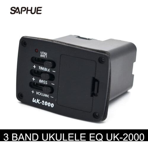 UK Pickups UK-2000 Ukulele Hawaii Mini Guitar Pickup 2 Band UK2000 EQ Equalizer System for Ukulele Guitarra Free Shipping