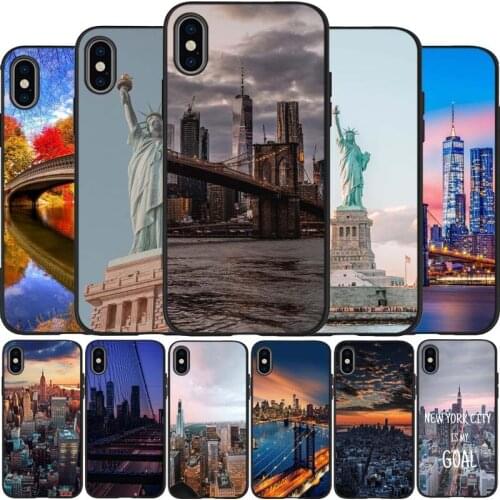 New York City black Silicone Phone Case For iPhone 12 XR XS Max 5 5S SE 2020 6 6S 7 8 PLUS X 11Pro Max 11 Cover