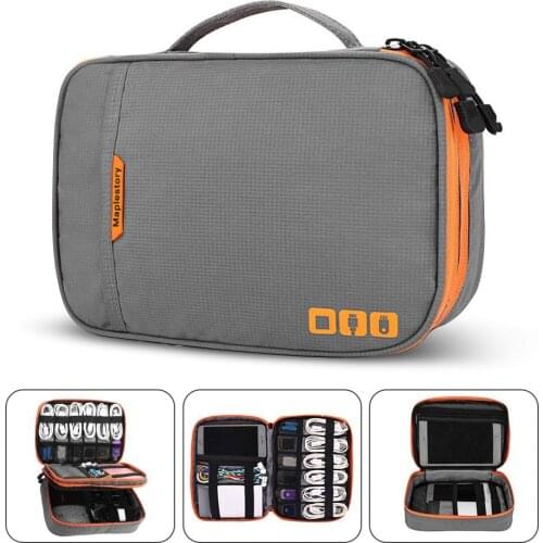 USB Charger Earphone Wire Hard Drive Case Travel Cable Bag Gadget Organizer Bag for Power Bank Ipad