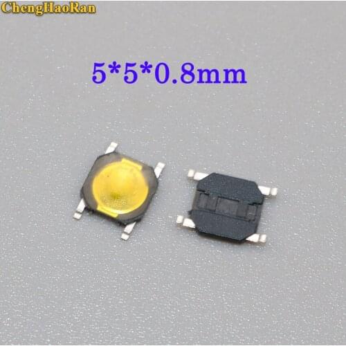 ChengHaoRan 50-100pcs metal dome 5*5*0.8mm thin film touch switch 4 feet foot patch micro button switch 5*5*0.8 mm