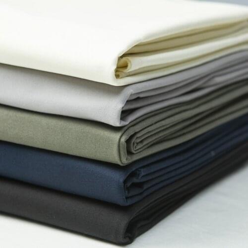 Four sides stretchy cotton blends fabric for pants, solid/plain beige, army green, gray, navy, black color, craft by the yard
