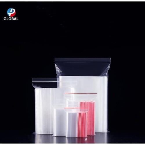 D&P Various large sizes Clear Self Sealing Gifts/Cookie/Clothes storage pouches Reclosable Clear zipper plastic packaging bags