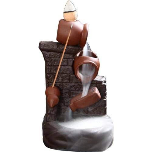 Fashion Incense Sticks Holder Ceramic Backflow Incense Burner Years Wall for Home Decor Buddhist Supplies Incense Base