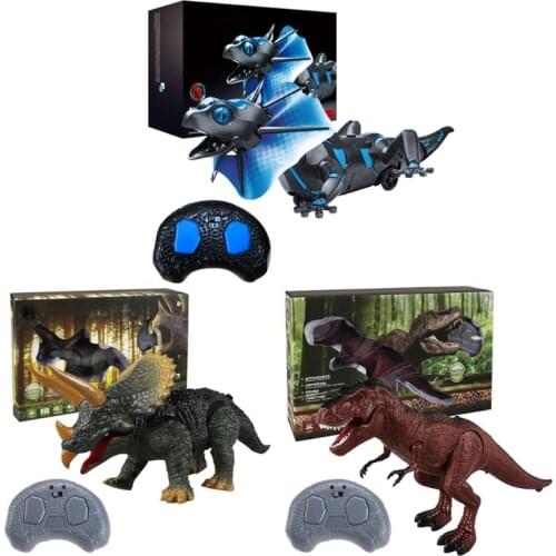 Kids Remote Control Dinosaur Toy with Walking Roars Glow Eyes for Boys Girls