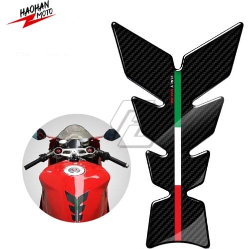 For Aprilia Ducati Panigale Honda Suzuki Yamaha Benelli 3D Carbon-look Motorcycle Tank Pad Protector Italy Racing Tankpad