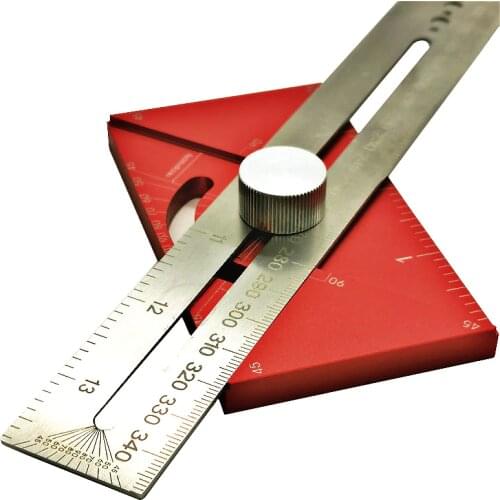 Dividing Line Ruler Angle Ruler Multi-function Scribing Ruler T-type Hole Ruler Woodworking Scribing Mark Line Gauge