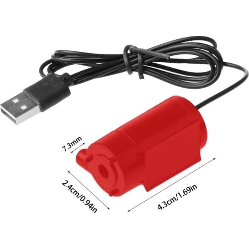 Micro Mini Submersible Water Pump Fish Tank Aquarium USB Powered DC 5V 2-3L/min