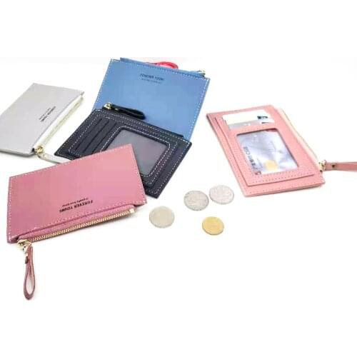 Men and women fashion PU zipper card bag business card holder credit card holder bank card bag ID card bag student card holder