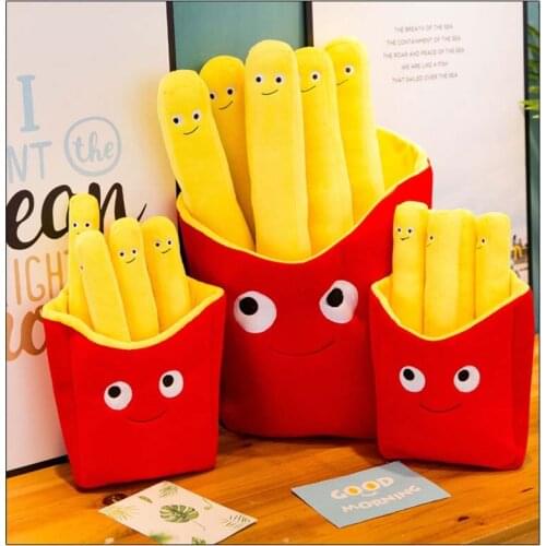 Cartoon Simulation Food Fries Pillow Pizza Plush Toys Kids Dolls Birthday Gift Present Children Toy Baby Sleeping Appease Toys