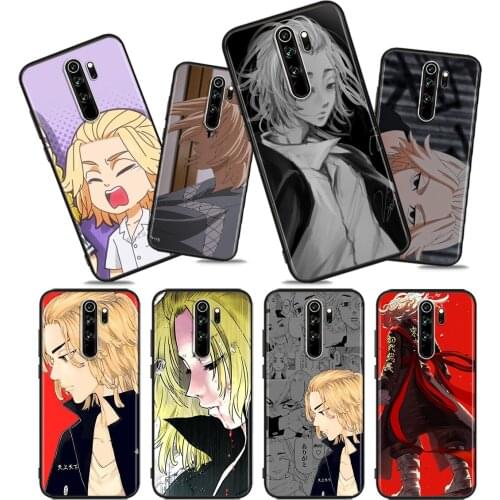 Tokyo Avengers anime Soft TPU For Xiaomi Redmi Note10 10S 9T 9S 9 8T 8 7 6 5A 5 4 4X Prime Pro Max Black Phone Case