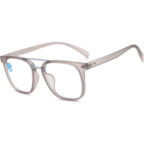 New Double Beam TR90 Anti Blue Light Eyewears Ladies Lightweight Comfortable Myopia Eyeglasses Retro Wood Grain Mirror Frames