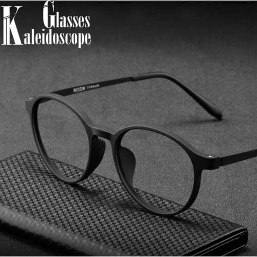 Retro Round Men Glasses Frame Ultralight Titanium Alloy Myopia Optical Glasses Male Famale Prescription Eyeglasses Frame