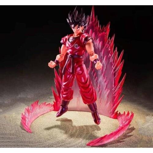 Original SHF red goku action figure anime model toy