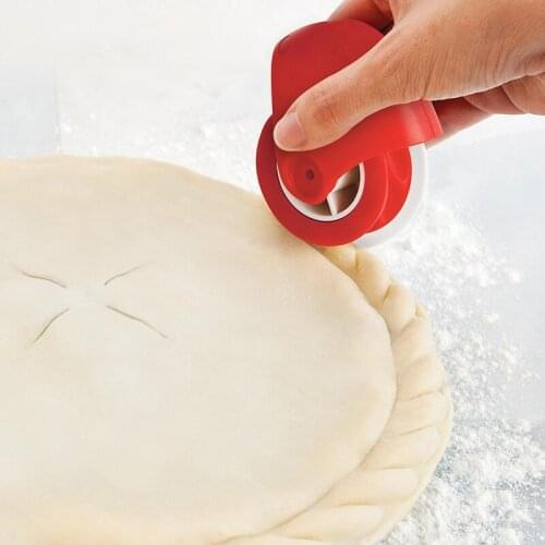 Pizza Pastry check edge Cutter Pastry Pie Decoration Cutter Plastic Wheel Roller for Pizza Pastry Pie Crust Baking Cutter wh