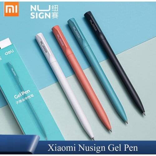 Xiaomi Nusign Rotary Gel Pen 0.5MM Black Ink Color Colorful Neutral Sign Pens Rotary Switch Smooth Writing Tools Stationery