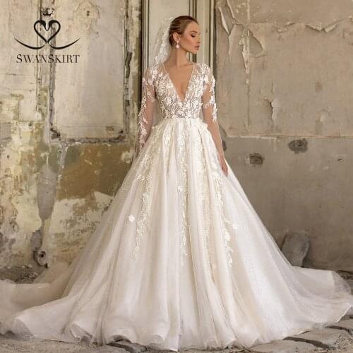 Свадебные платья с v-образным вырезом SwanSarah China At AliExpress