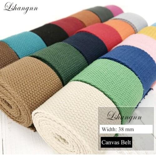 Lshangnn 10 Meter 38mm Polyester/Cotton Ribbon Canvas Webbing/Strap Tape For Bag Strapping Belt Making Sewing DIY Craft For Home