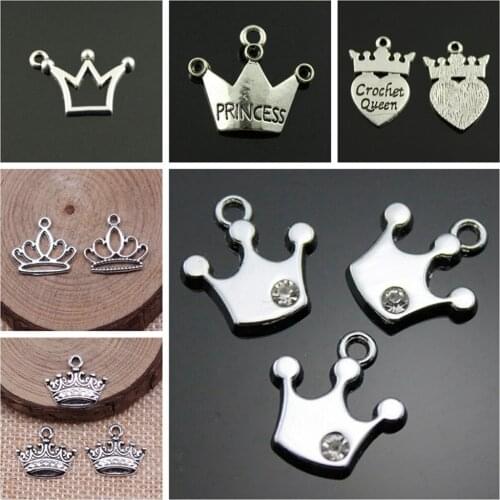 Malzahar Princess Crown Charms diy jewelry bracelet charms for jewelry making kit accessories