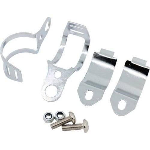 2PC Universal Motorcycle Turn Signal Light Holder Metal Relocation Fork Clamps Mount Lamp Mount Bracket For Motorbike Front Fork