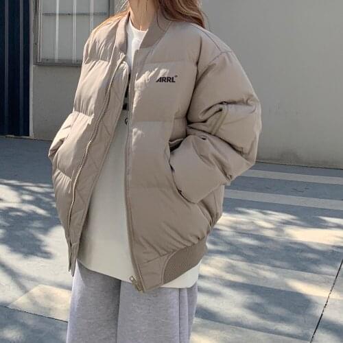 Women 2021 Fashion Baseball Uniform Jacket Bread Coat Vintage Half High Neck Long Sleeve Female Outerwear Chic Tops