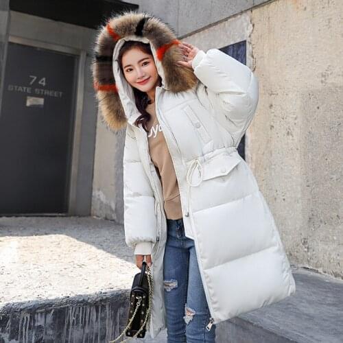 2019 Rushed Polyester Long Zipper New Heavy Seta Lead Cotton-padded Clothes Woman Korean Fund Work Cotton Chalaza Loose Coat