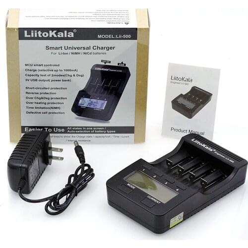 100% New Liitokala lii500 Smart Universal LCD LI-ion NiMh AA AAA 10440 14500 16340 17335 17500 18490 17670 18650 Battery Charger