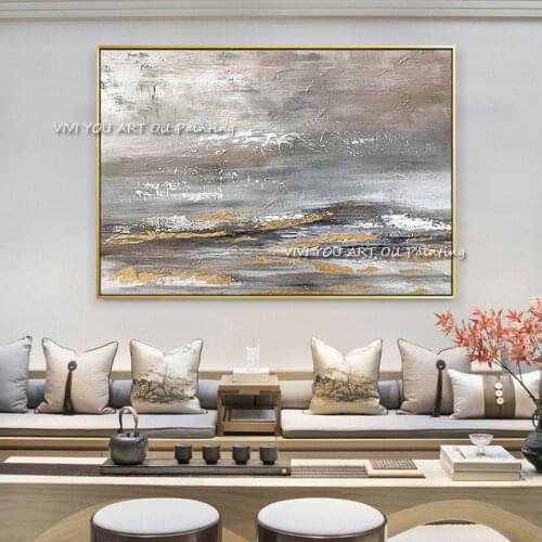 100% Hand painted Oil Painting Abstract sky Dreamlike Shading Method Canvas Handmade Abstract Oil Painting Home Decor Artwork