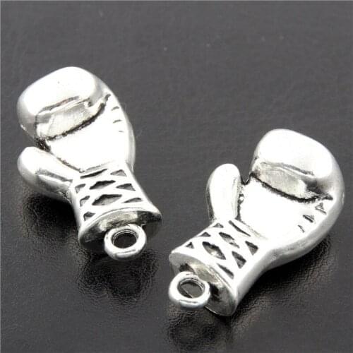 2pcs Silver Color Boing Glove Fist Charms Making Pendant Fit Diy Bracelet Necklace A2677