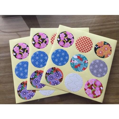 270 stickers/lot diameter 39mm Japanese style Self-adhesive sealing sticker, Item No.TK23