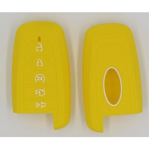 4PC Silicone rubber car key fob cover case set for ford fusion Mondeo EVEREST Ecosport Escape flip folding keyless protector