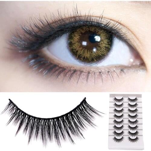 8 Pairs Handmade False Eyelashes Natural Long Thick Lashes Extension Eye Makeup
