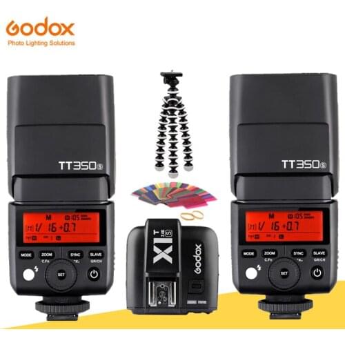 Godox Mini flash speedlite TT350S TT350 2.4g wireless TTL 1/8000s hss + X1TS trigger for Sony A77II A7RII A7R a6000 a650
