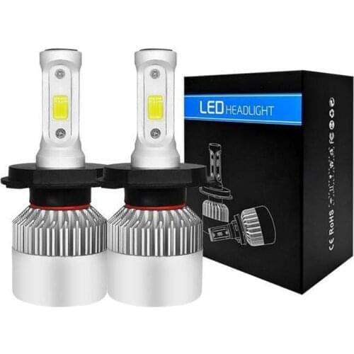 Shipping by DHL S2 Car Headlight H7 LED H4 H1 H11 H13 HB3 HB4 9004 9005 9006 9007 72W 8000LM 12V Auto Headlamp 6500K Light Bulb