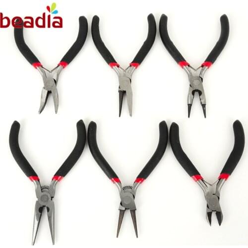 6pcs Electrical Mini Black Nipper Pliers Beading Wire Cable Hand Cutter Cutting 11/12/13cm Jewelry Tools Set Accessories Making