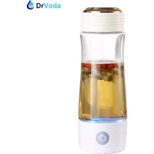 DrVoda Hydrogen-Water-Generator-Bottle 3300ppb DuPont N324 PEM membrane ORP -600mv Inhale Pure Hydrogen Kit Hot Tea Use