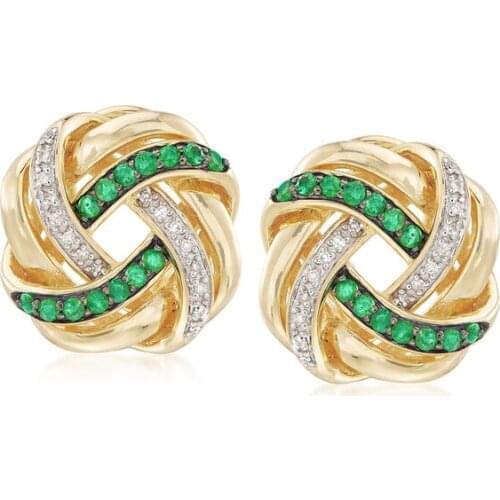 Exquisite Natural Gemstone green Sapphire Earring Women Wedding Engagement Fine Jewelry