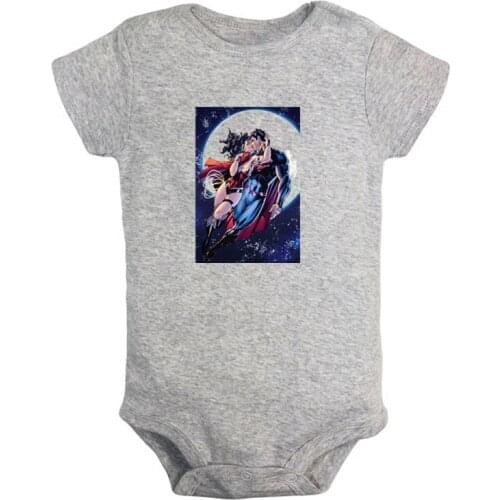 Cartoon Monster Aerosmith Retro Art Girl Rise Newborn Baby Girl Boys Clothes Short Sleeve Romper Jumpsuit Outfits 100% Cotton