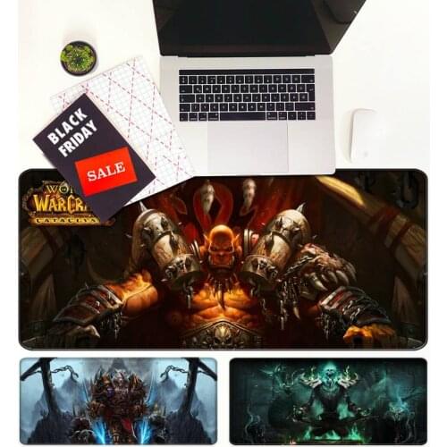 World of Warcraft Laptop Computer Mousepad Gaming Mousepad Anti-slip Natural Rubber with Locking Edge Gaming Mouse Mat