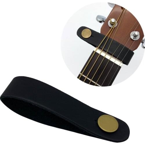 Leather Guitar Neck Holder Strap Safe Lock Button with Electric Acoustic Classic Guitarra Bass Accessories