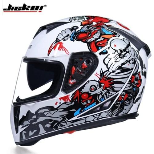 Motorcycle Helmet DOT Approval Double Lens Full Face Helmet Strong Endurance Motorcycle Cross-country Helmet for Unisex