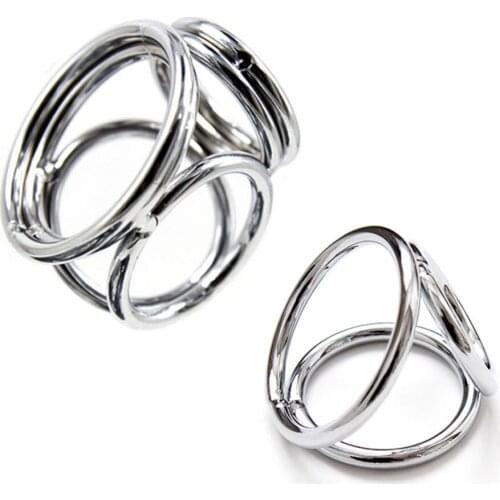 Manyjoy Stainless Steel Jewelry Male Chastity Scrotum Holder Ring Erection Helping