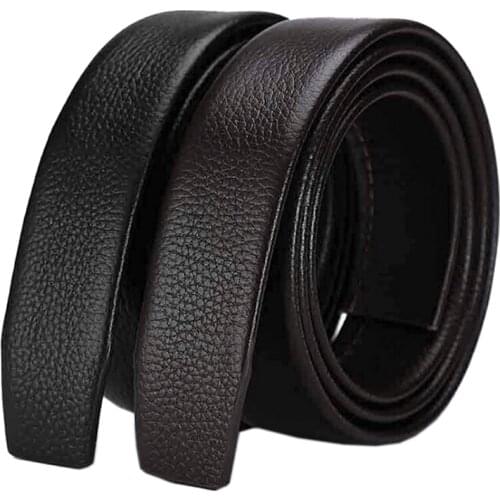 1PCS No Buckle Wide Leather Automatic Belt Body Strap Without Buckle Belts Men Good Quality Male Belts